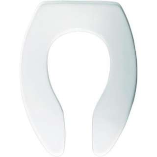 CHURCH STA TITE Elongated Open Front Toilet Seat in White 9500CT 000 