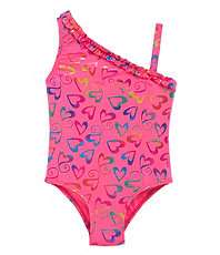 Penelope Mack 4 6X Heart Print One Shoulder Swimsuit $19.99