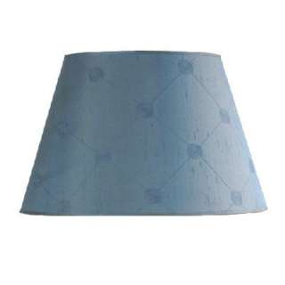 NEW 16 in. Wide Barrel Lamp Shade, Duck Egg Blue, Raw Silk Fabric 