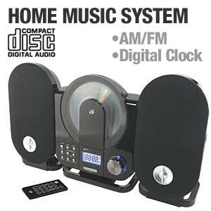 GPX HC208B Home Music System   CD Player, AM/FM Tuner, Digital Clock 