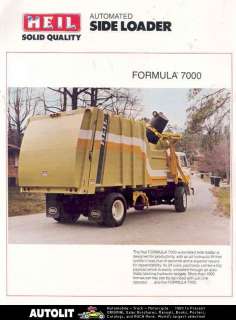 1984 Heil 7000 Side Loader Refuse Truck Brochure  