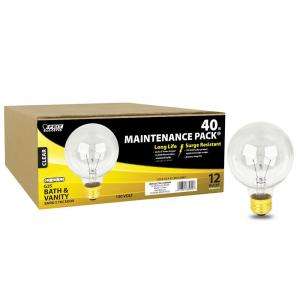 Feit Electric 40 Watt G25 Globe Incandescent Light Bulb (48 Pack 