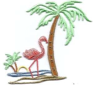 Birds Tropical/Flamingo,Palm Tree,Sun Iron On Applique  