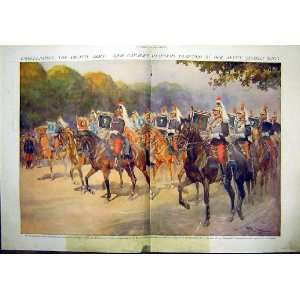 Französische Armee Scott Kavallerie Uniformen Drucken 1912  