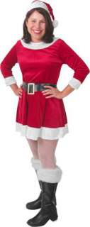 Womens Sexy Mrs Santa Claus Helper Outfit Costume  