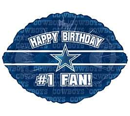   Happy Birthday #1 Fan  with the Dallas Cowboys Star in the center