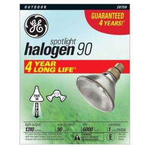 GE 90 Watt PAR38 Halogen Spot Light Bulb 90PARSP10XL TP6 at The Home 