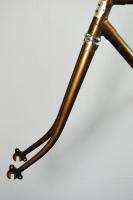   lugged steel road bike frame & fork metallic brown Fixed gear  