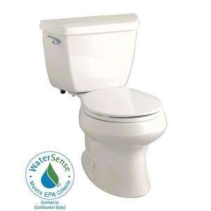 KOHLER Wellworth Classic 1.28 GPF Round Front Toilet with Class Five 