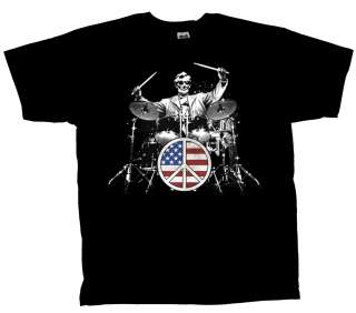 Drum T shirt Rock 101 Abe Lincoln Drumming  