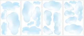   New BLUE CLOUDS WALL DECALS Baby Nursery Stickers Kids Room Sky Decor