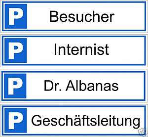 Parkplatzschild Parkplatzschilder Alu Verbund  