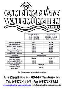 Campingplatz, Camping, Dauerplatz Perlsee Waldmünchen  