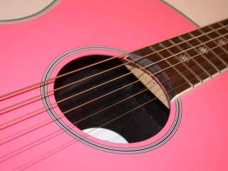 DAISY ROCK Pixie Acoustic Powder Pink Guitar 14 6200  