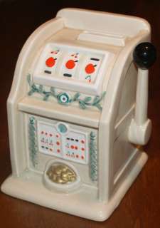   FITZ & FLOYD FF Slot Machine Casino Gambling 1980 Piggy Bank  