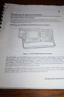 HP 8590B 8592B Spectrum Analyzers Manual  