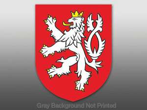 Czech Republic Crest Sticker decal bumper flag bohemia  