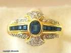 Safirring Gold Ring Ringe 14Kt 585 14 Kt Gold Safir Bri