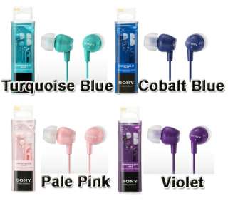 Original Sony MDR EX10LP Earbud Headphones Violet Turquoise Blue 