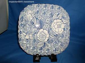 Johnson Brothers LIBERTY Blue Floral Square Salad Plate NICE  