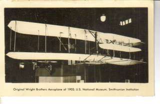 Wright Brothers Airplane Smithsonian photo postcard  