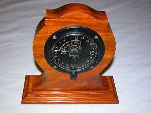 WWI AIRCRAFT ALTIMETER DISPLAY STAND MAHOGANY  