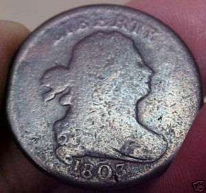 1803 Draped Bust 1/2 Half Cent 92,000 minted  