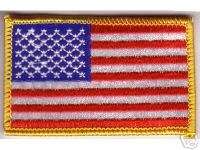 x3.25 Military Law Enforcement US Flag Embroidered Applique Patch 