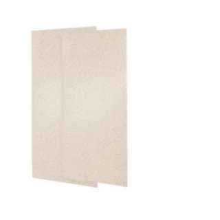   96 in. One Piece Easy Up Adhesive Shower Wall Panel in Tahiti Sand