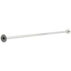 Franklin Brass 1 in. x 5 ft. Steel Shower Rod with Flanges in Bright 