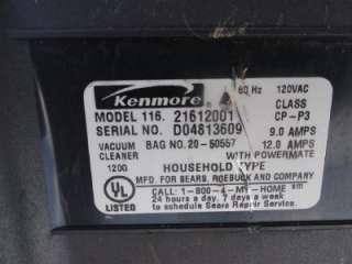 Kenmore Progressive   Canister Vacuum Cleaner * Green  