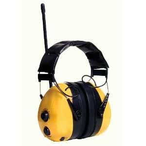 Kapsel Gehörschutz mit Radio gelb + AUX Eingang für   
