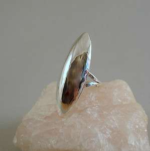 OSCAR ALEXIUS NAVAJO CONTEMPORARY POLISHED STERLING SILVER RING SIZE 9 