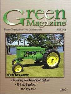 Green Magazine John Deere Antique Tractor June 2011  