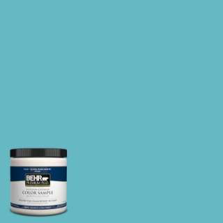 BEHR Premium Plus 8 Oz. Turquoise Blue Interior/Exterior Paint Tester 