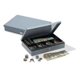 Office Depot Ultra Slim Security Cash Box With Tray and Key, Fits In 