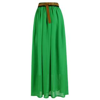 2012 New Women Long Chiffon RETRO Skirt Elastic Waistband 7 colors 