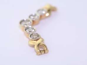 14k Yellow Gold .93ct Diamond Necklace Enhancer Pendant  