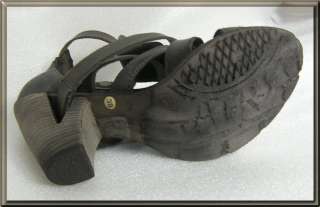 Airstep Sandalette Sandale Gr. 41 Leder Pumps Schuhe anthrazit / braun 