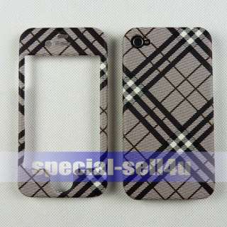 DESIGNER PLAID HARD FULL 2 PIECES CASE SNAP ON COVER for IPHONE 4 4S S 