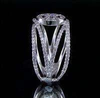 20 Carat Estate Genuine Natural Round Diamonds Engagement Ring 18k 