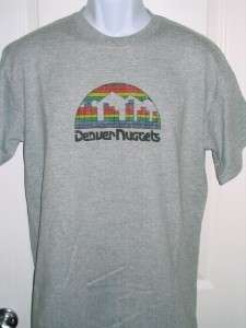 Denver NUGGETS 1980s Throwback Logo NBA T Shirt Large  