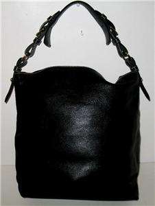Dooney & Bourke Calf Leather Black Large Zipper Pocket Sac Tote Bag 