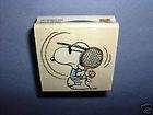 PEANUTS RUBBER STAMPS SNOOPY TENNIS ACE STAMP