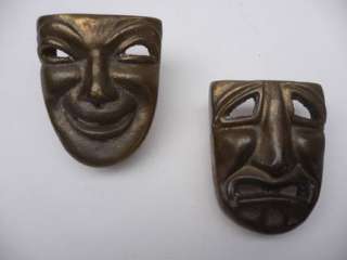 BRONZE MASKEN Kleiner Wandschmuck DEKO  inkl.VERSAND  in 