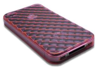 Silikon / TPU   Hülle Tasche für iPhone 4 Pink zart Rosa Transparent 