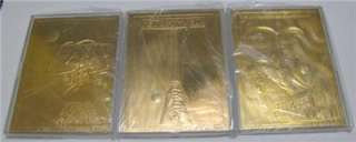 STAR WARS TRILOGY MOVIE POSTER 23KT GOLD CARD SET SCORE BOARD  