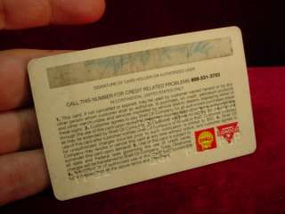   1974 SHELL GAS STATION CREDIT CARD Oil Company CHARGE CARD Service
