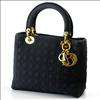   CHRISTIAN DIOR LADY DIOR BLACK QUILTING SMALL HAND BAG, MADE IN ITALY