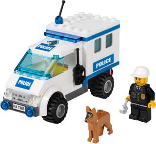 LEGO City Police Dog Unit 7285   Truck & Policeman   Dented Box 